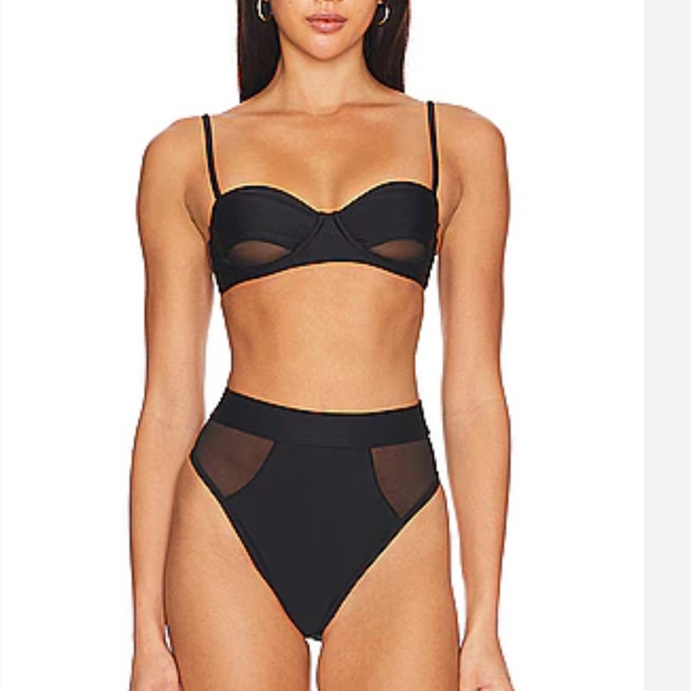 Rachel Pally mesh Madagascar Sheer swim bottom